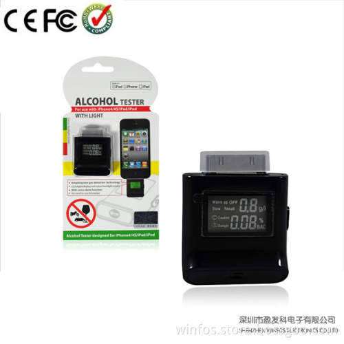 Alcohol Tester Special Designed for iPhone 5/iPad Mini/4 (black/white)